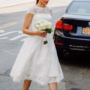 Curvy Friendly Countryside Ivory Lace Rustic Wedding Gown,2-22W